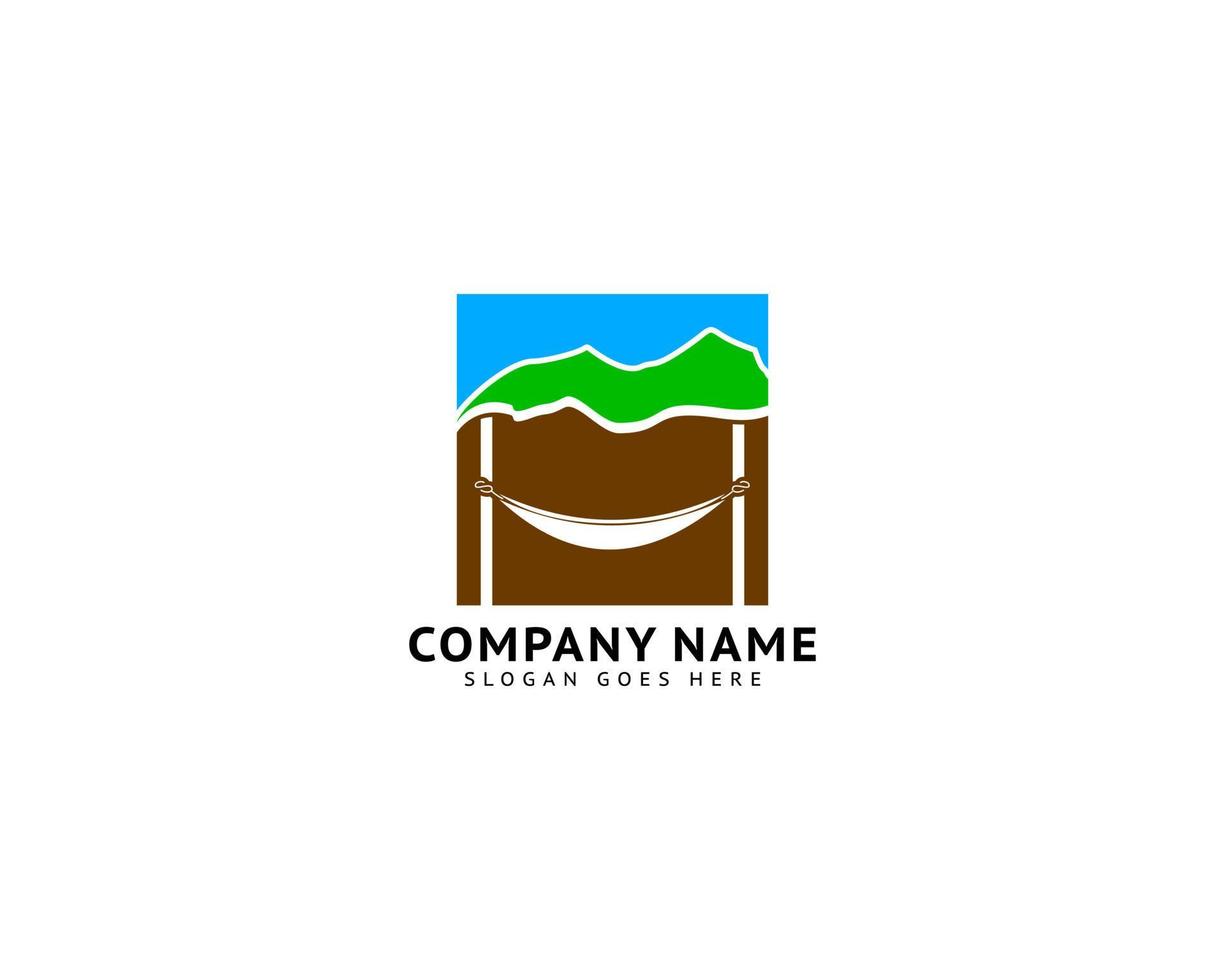 Hammock Vector Logo Template Illustration Design