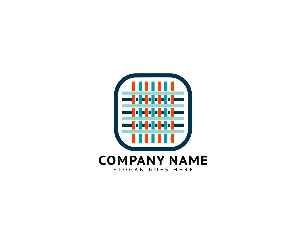 Woven abstract logo concept vector template