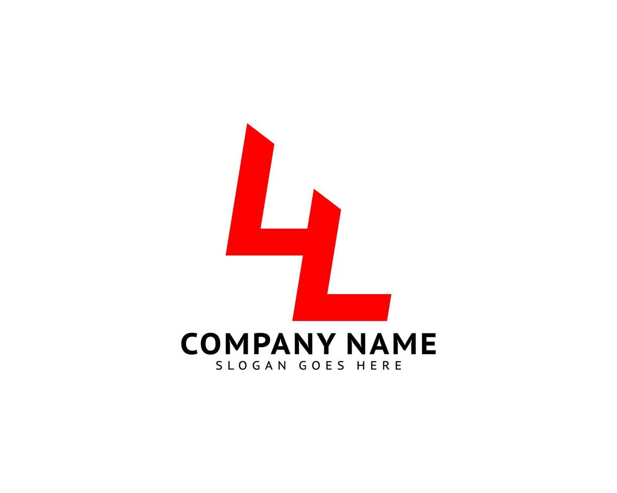 Initial Letter LL Logo Template Design vector