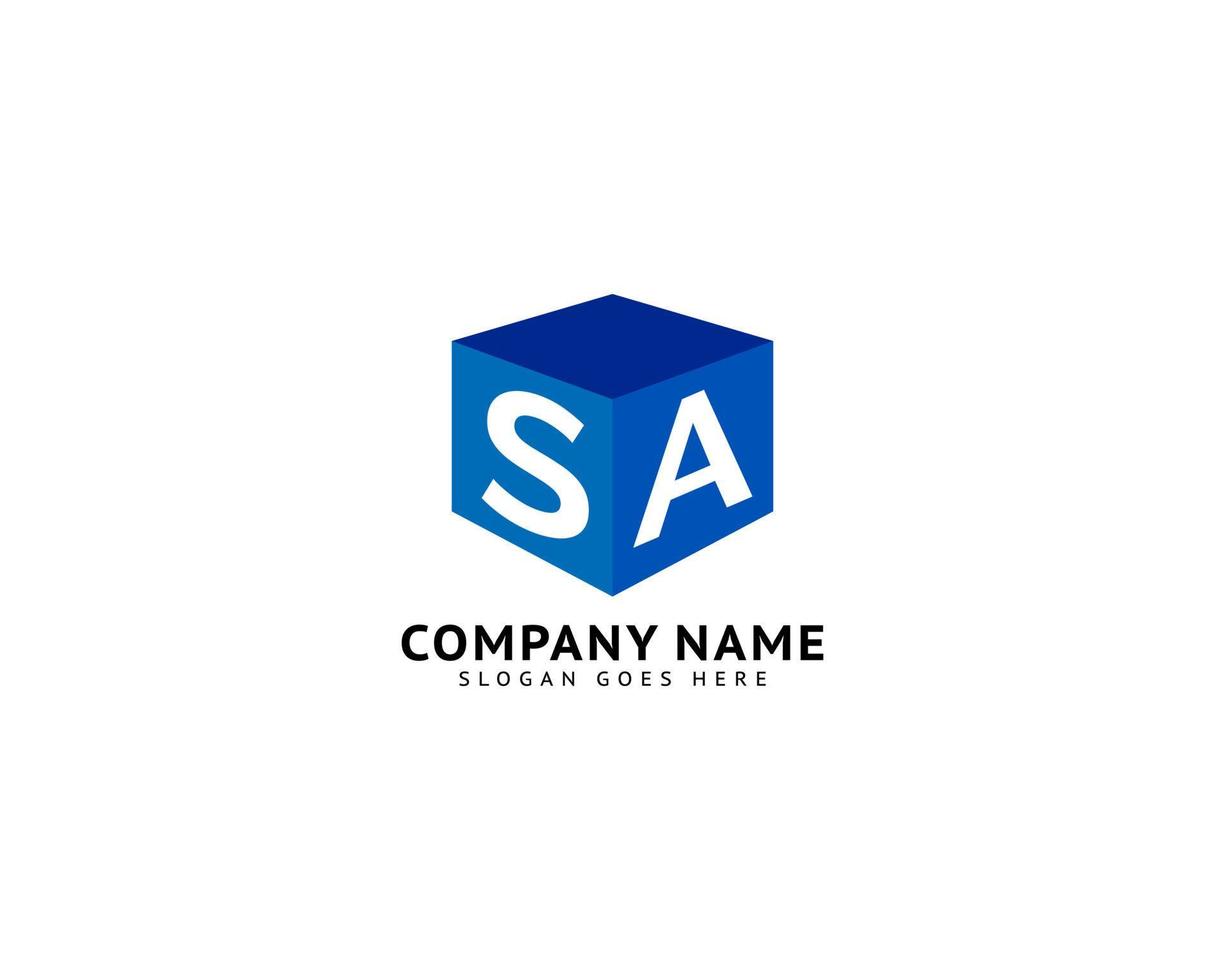 Initial Letter SA Logo Template Design vector