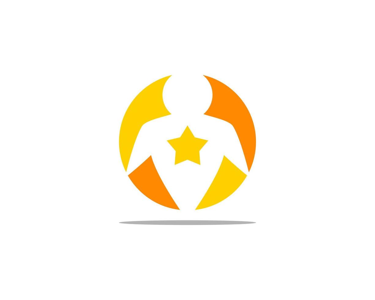 Star people logo vector template