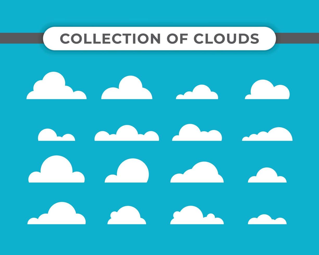 colección de ilustración de nubes vector