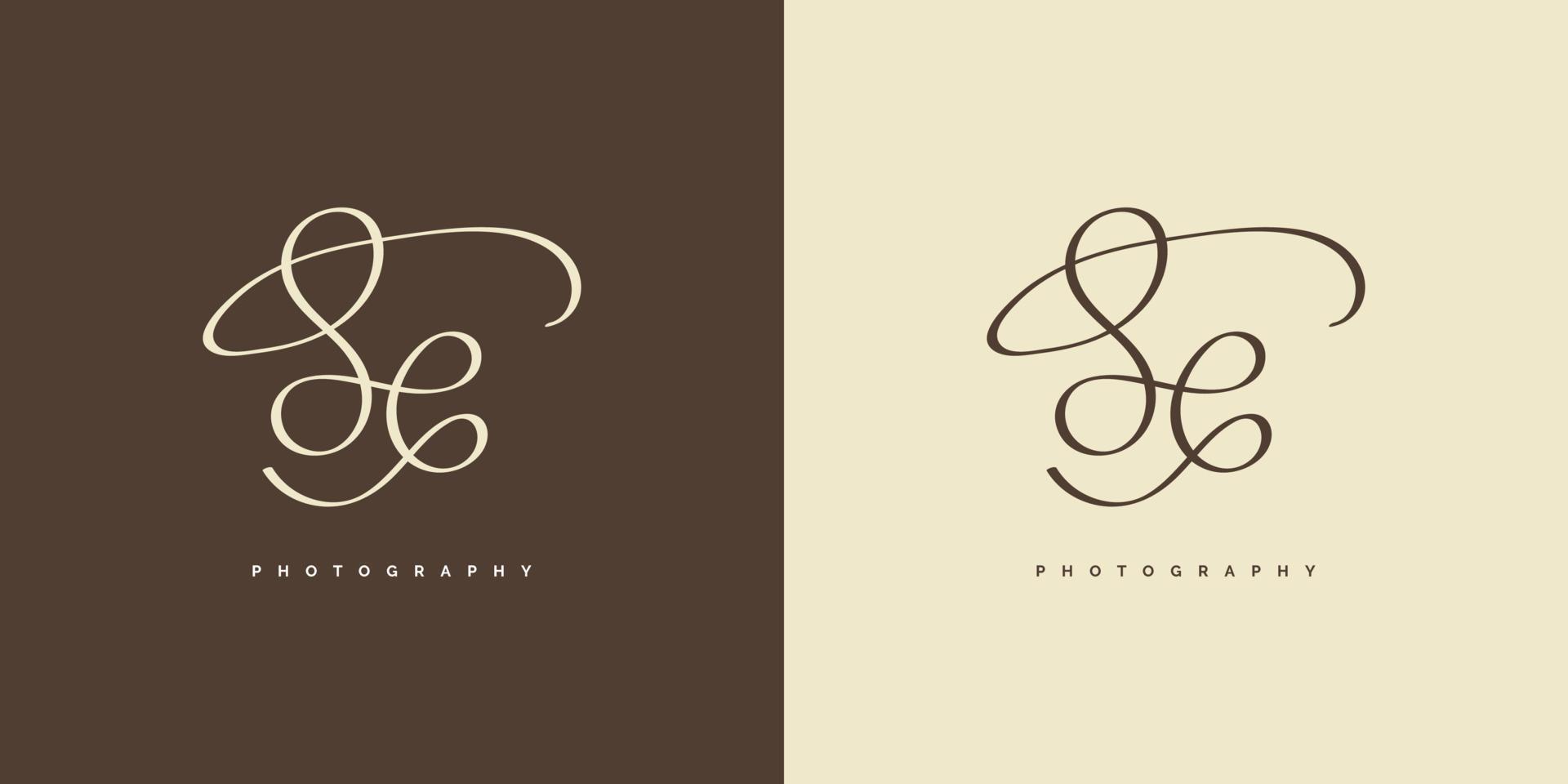 Initial S and C Logo Design with Handwriting Style. SC Signature Logo or Symbol for Wedding, Fashion, Jewelry, Boutique, and Business Identity vector