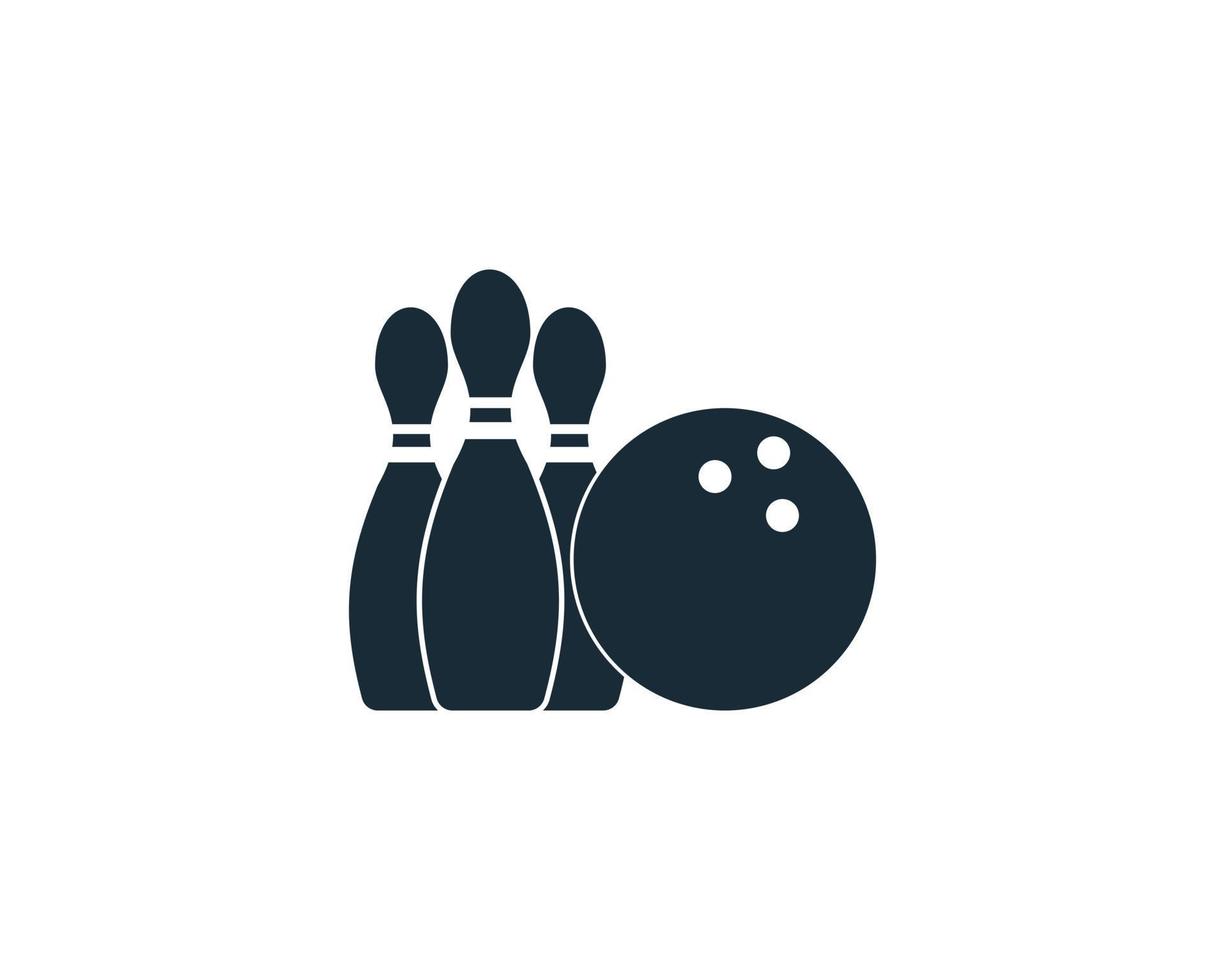 Bowling Sport Icon Vector Logo Template Illustration Design