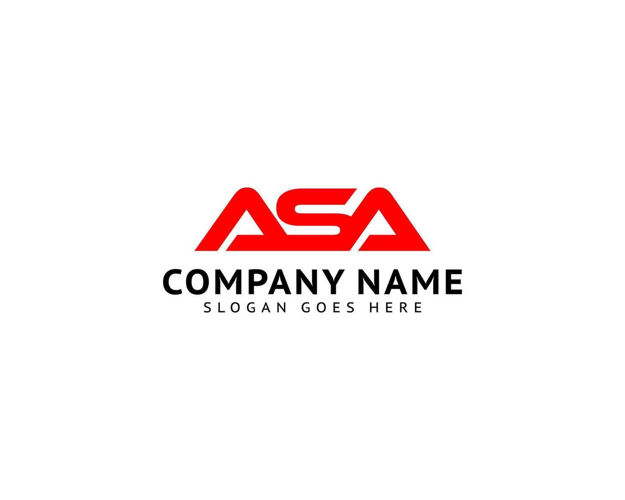 Initial Letter ASA Logo Template Design vector