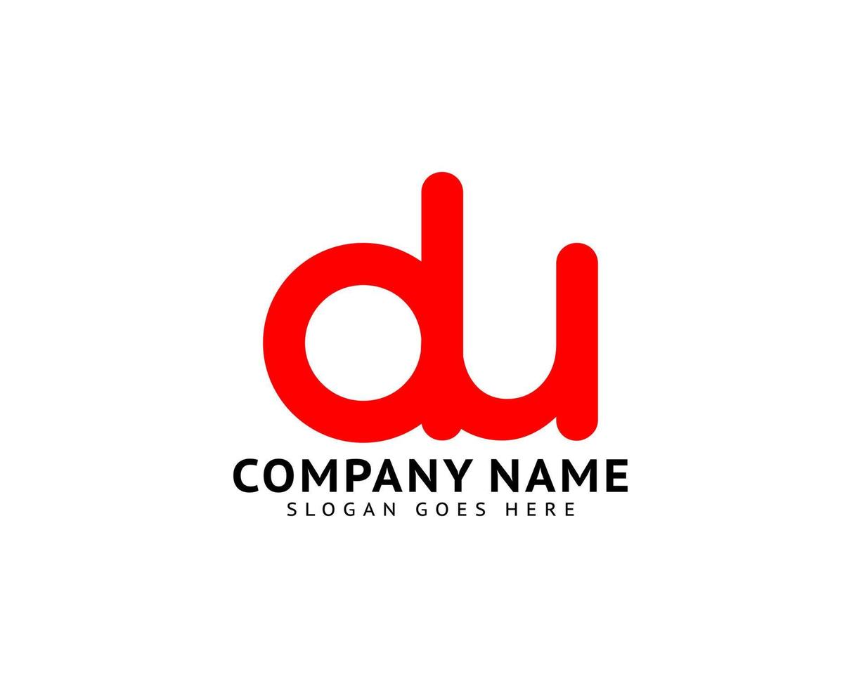 Initial Letter DU Logo Template Design vector