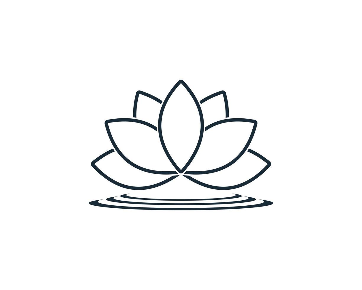 Lily, Lotus Flower Icon Vector Logo Template Illustration Design