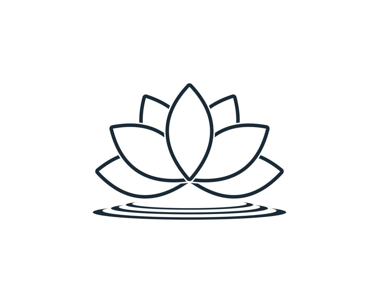 Lily, Lotus Flower Icon Vector Logo Template Illustration Design