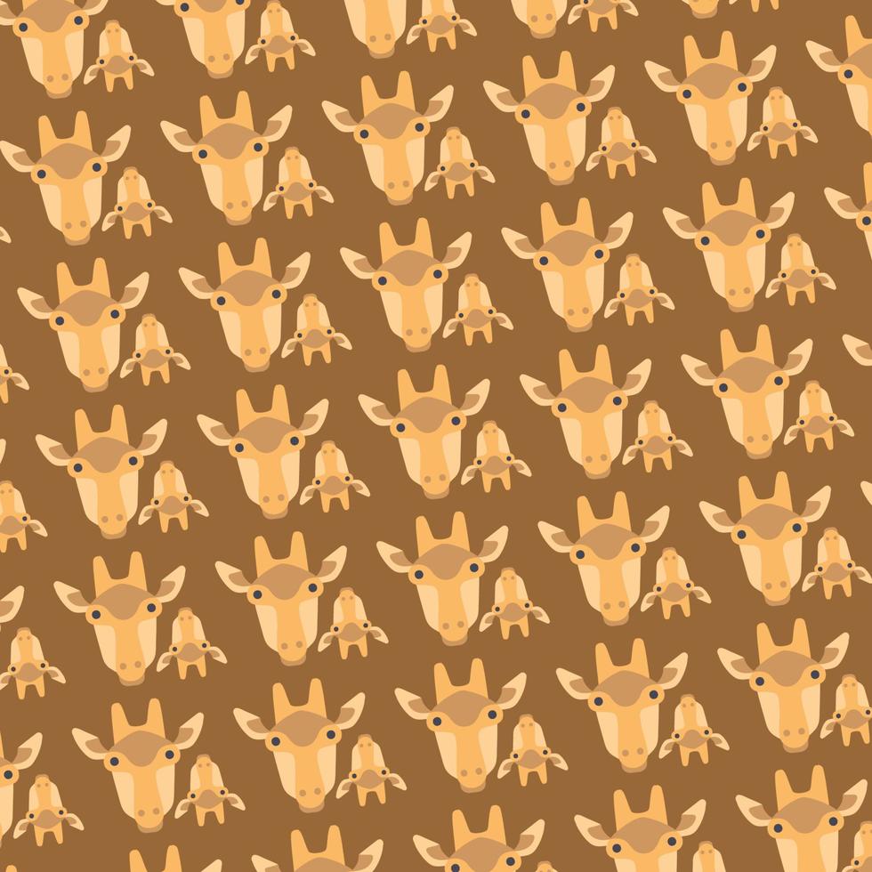 cute animals doodle pattern vector background image and use it as your wallpaper, poster and banner design