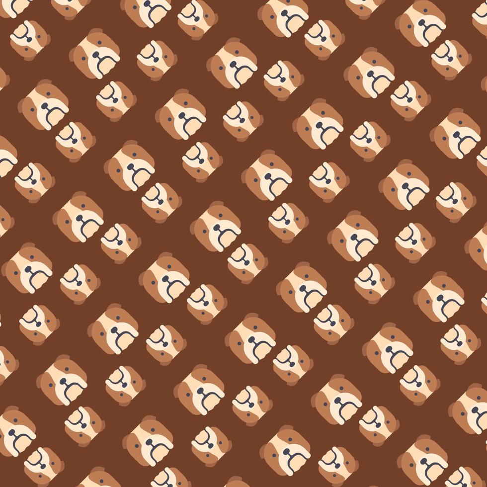 cute animals doodle pattern vector background image and use it as your wallpaper, poster and banner design