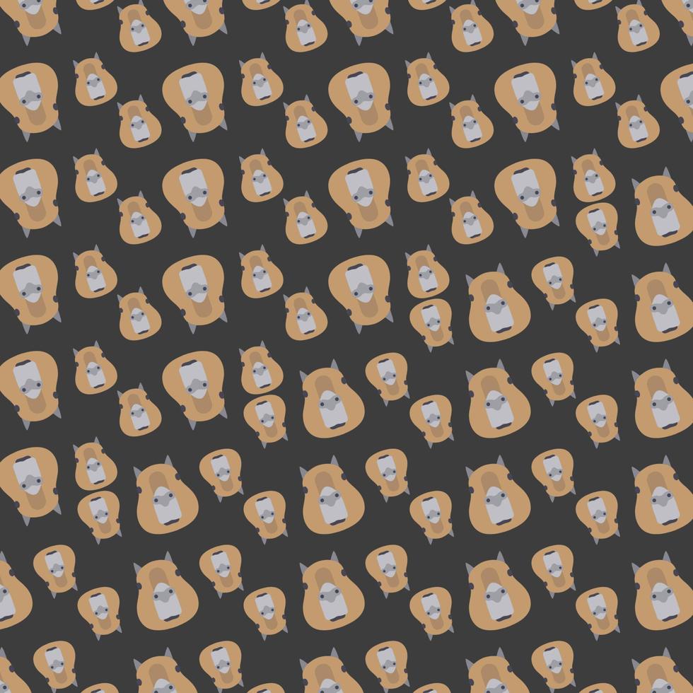 cute animals doodle pattern vector background image and use it as your wallpaper, poster and banner design