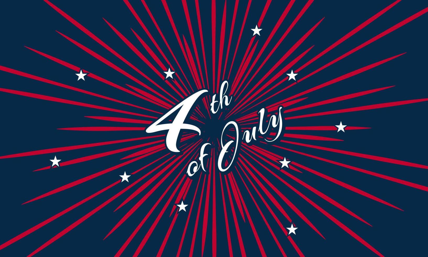 4th of July Independence Day Background Design. vector