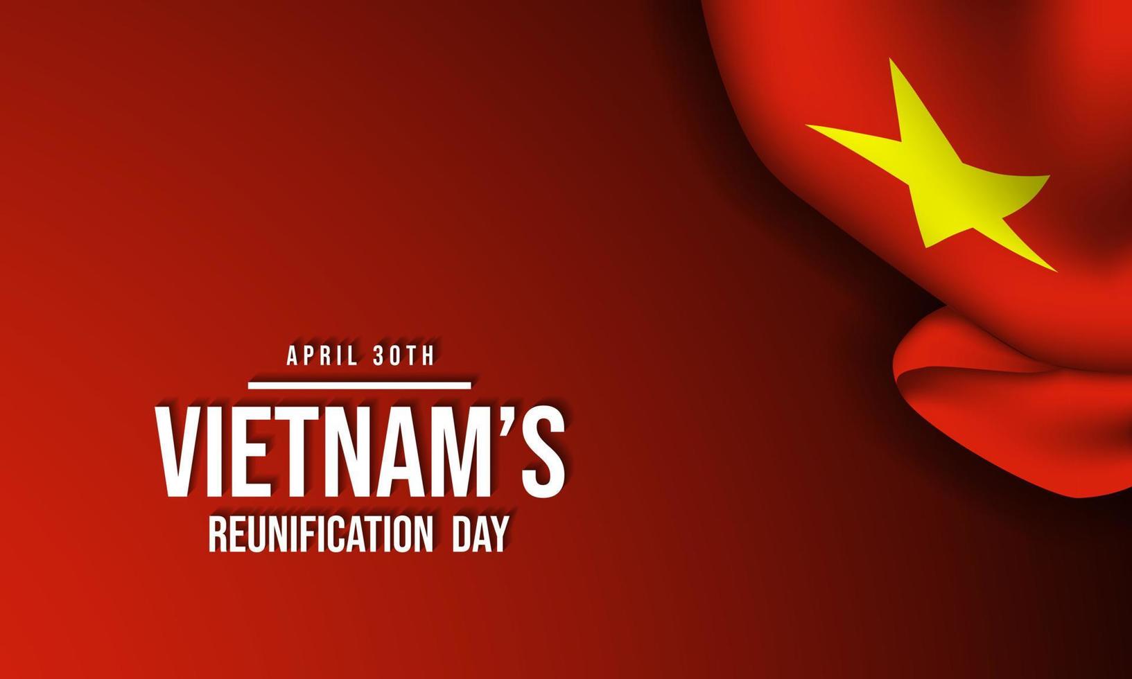 Vietnam's Reunification Day Background Design. Vector Illustration.