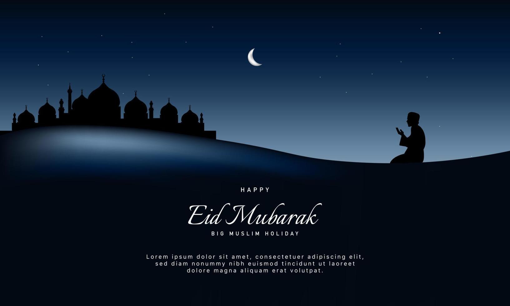 diseño de fondo de eid mubarak. ilustración vectorial vector