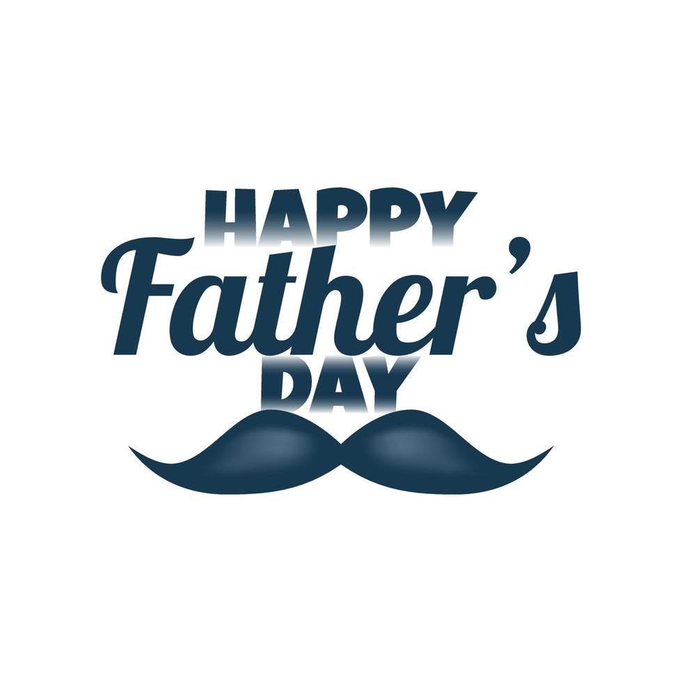 Father's Day Background Design with Mustache Illustration. vector