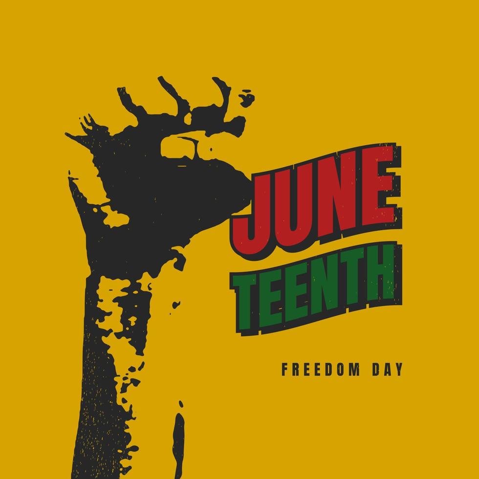 diseño de fondo del día de la libertad del 19 de junio. ilustración vectorial vector