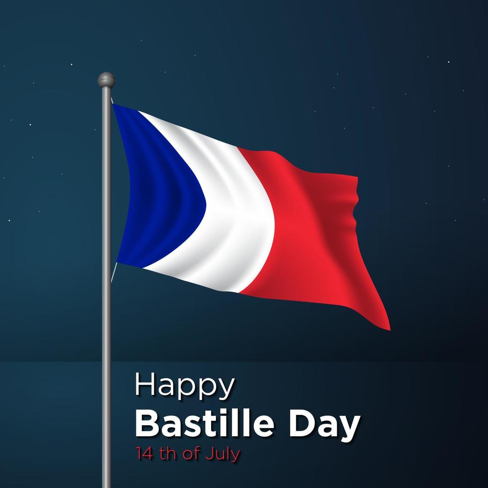 Bastille Day Background Design. 14th of July. vector
