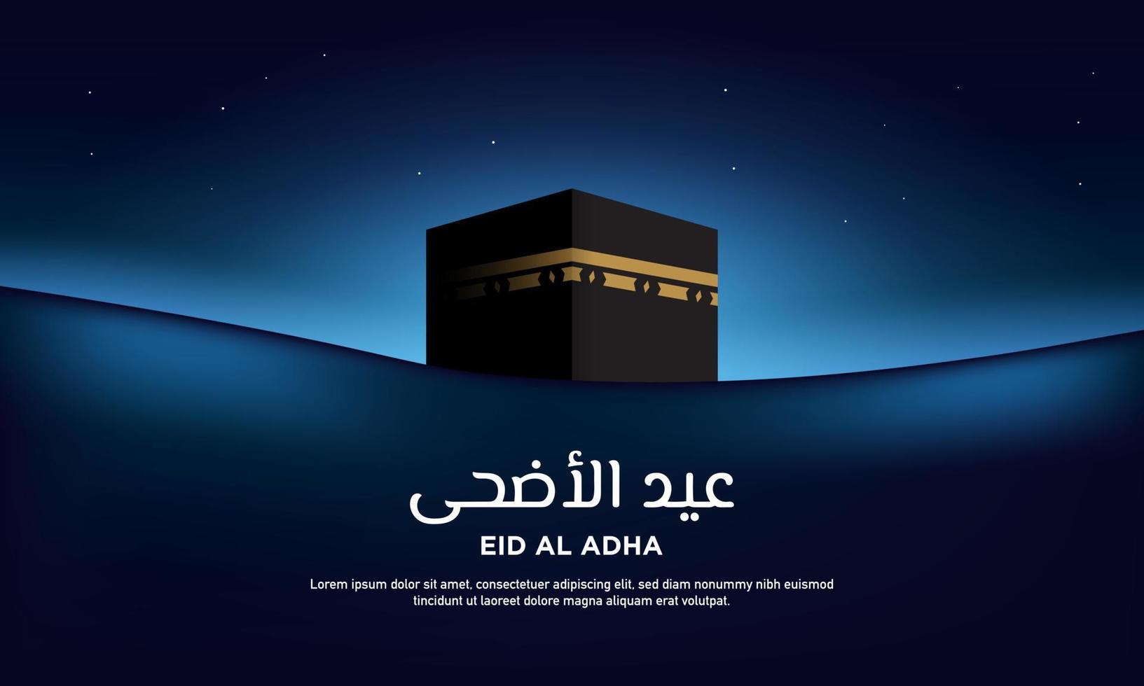 Eid Al Adha Background Design. Vector Illustration.