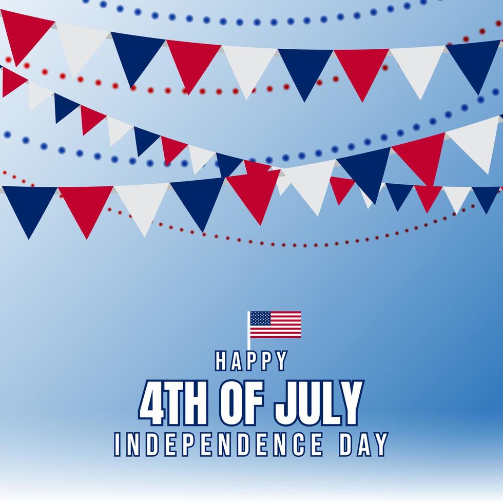 United States Independence Day Background Design. Fourth of July. vector