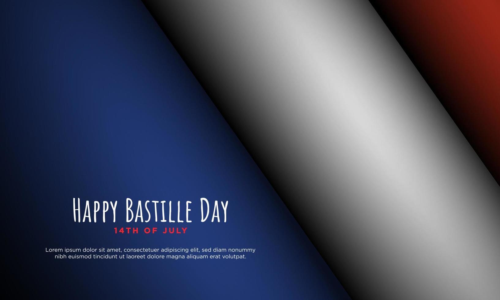 Bastille Day Background Design. 14th of July. vector