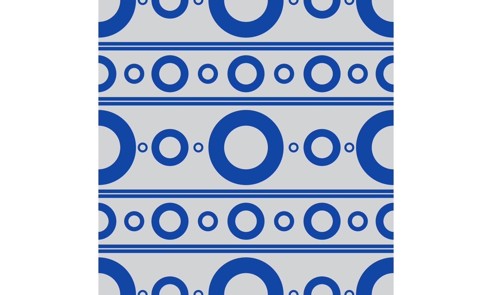 Simple Blue Circle Seamless Pattern. vector