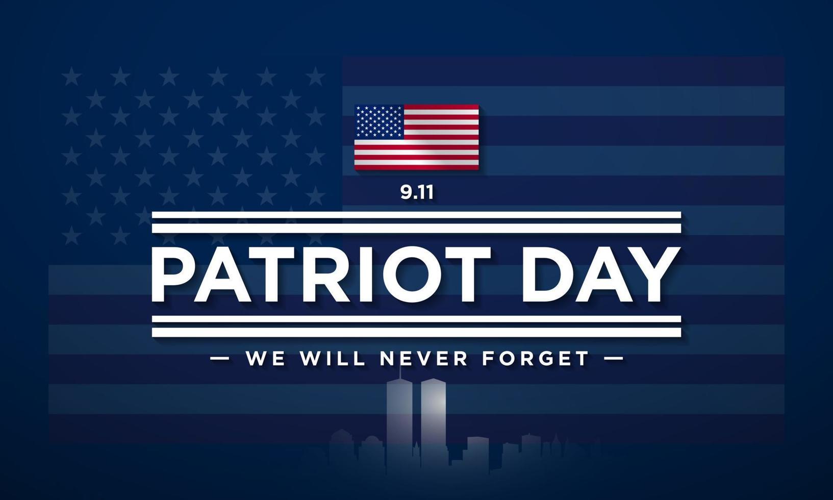 Patriot Day Background Design. Vector Illustration.