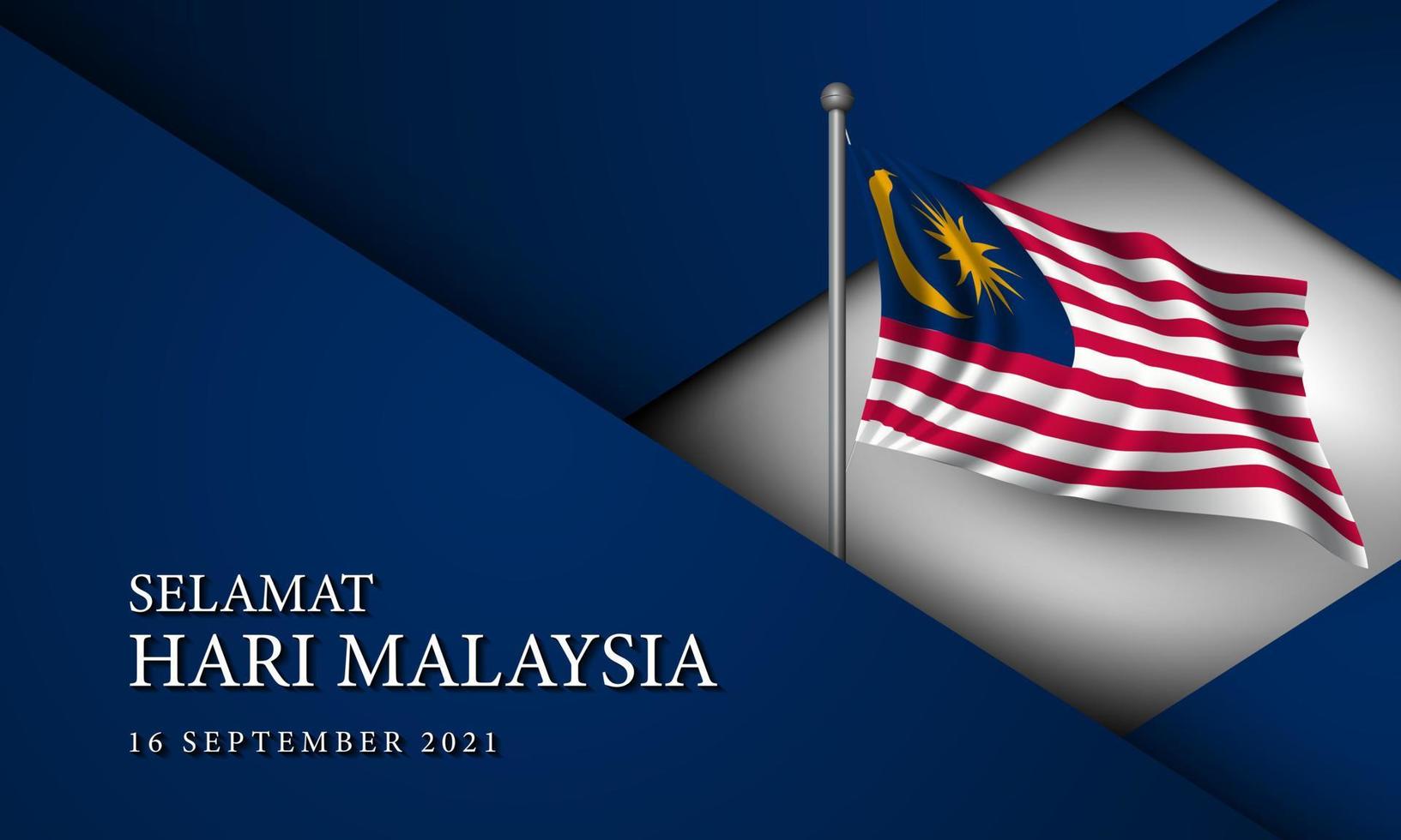 Malaysia Day Background Design. Vector Illustration.