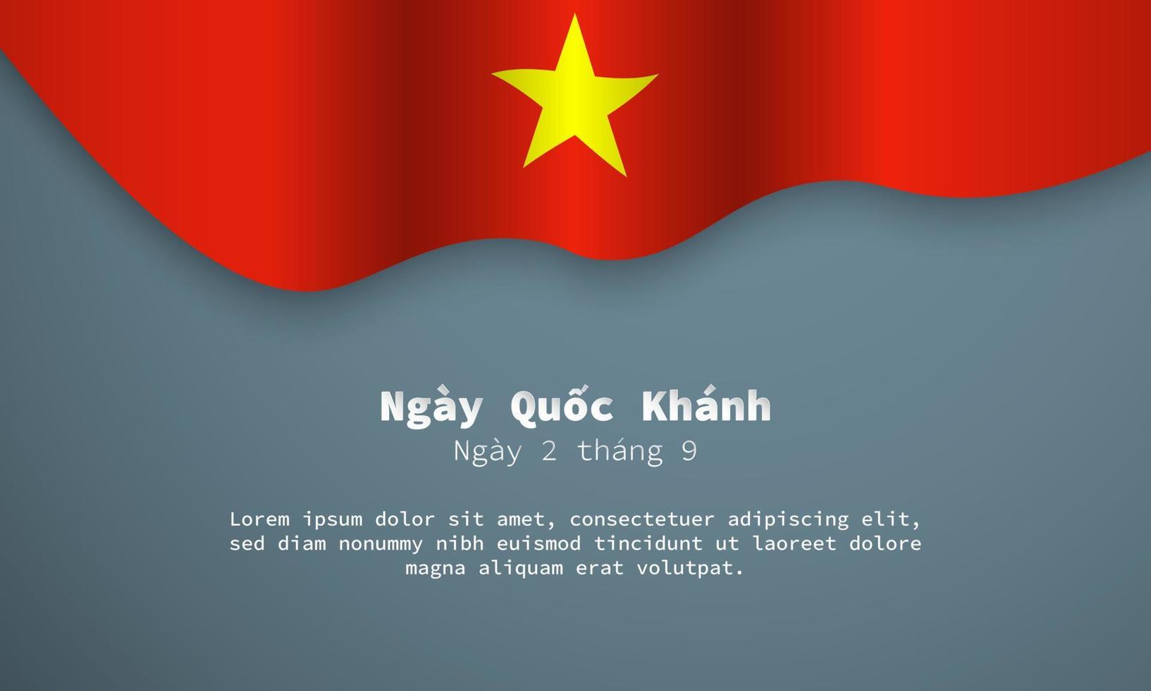 Vietnam National Day Background Design Template. vector