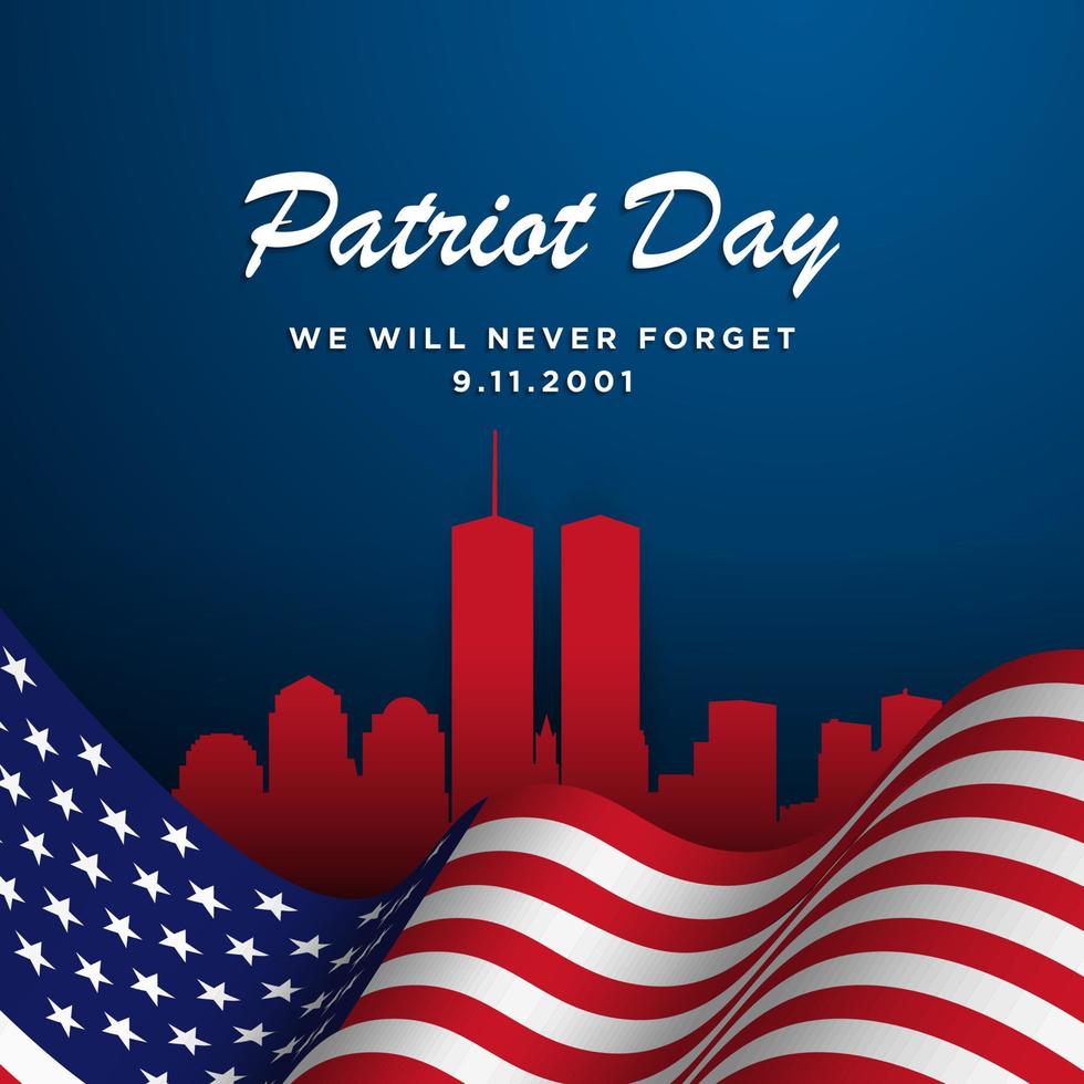 Patriot Day Background Design. Vector Illustration.