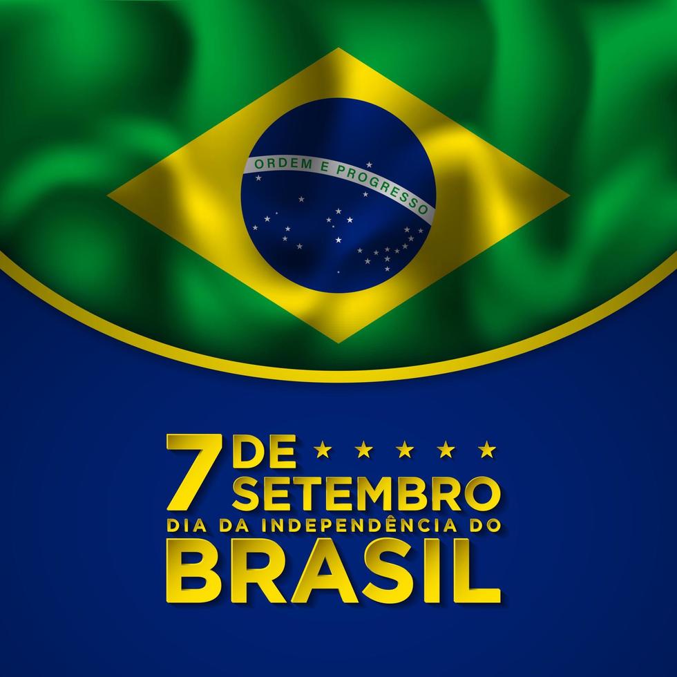 plantilla de diseño de fondo del día de la independencia de brasil. vector