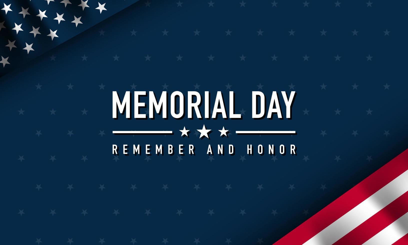 Memorial Day Background Design. Vector Illustration.