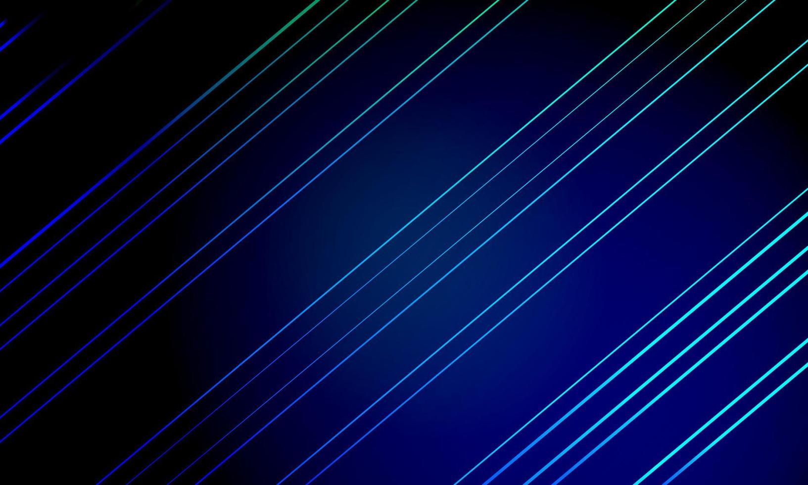 Abstract Background with Blue and Green Line on Black Background. vector
