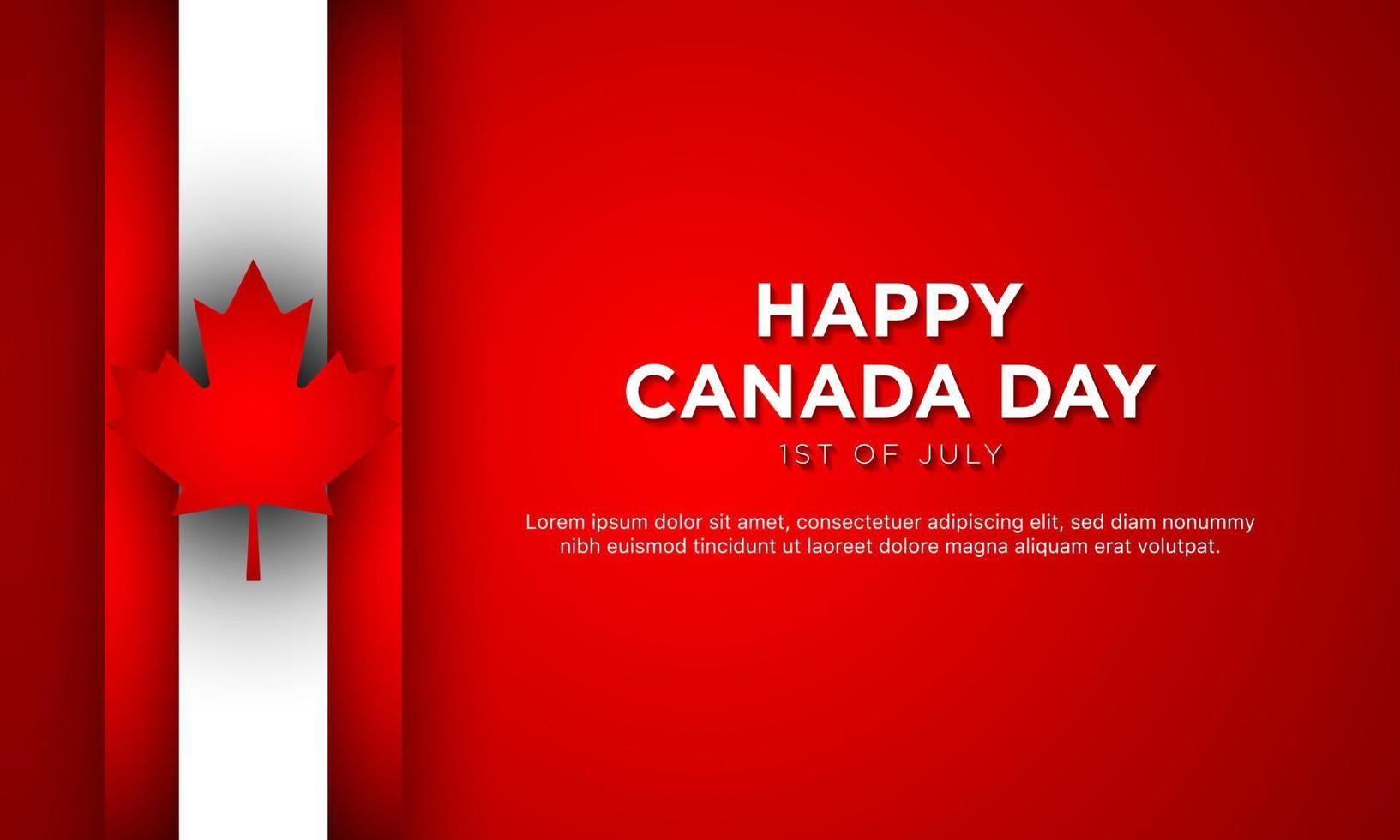 Canada Day Background Design. Vector Illustration.