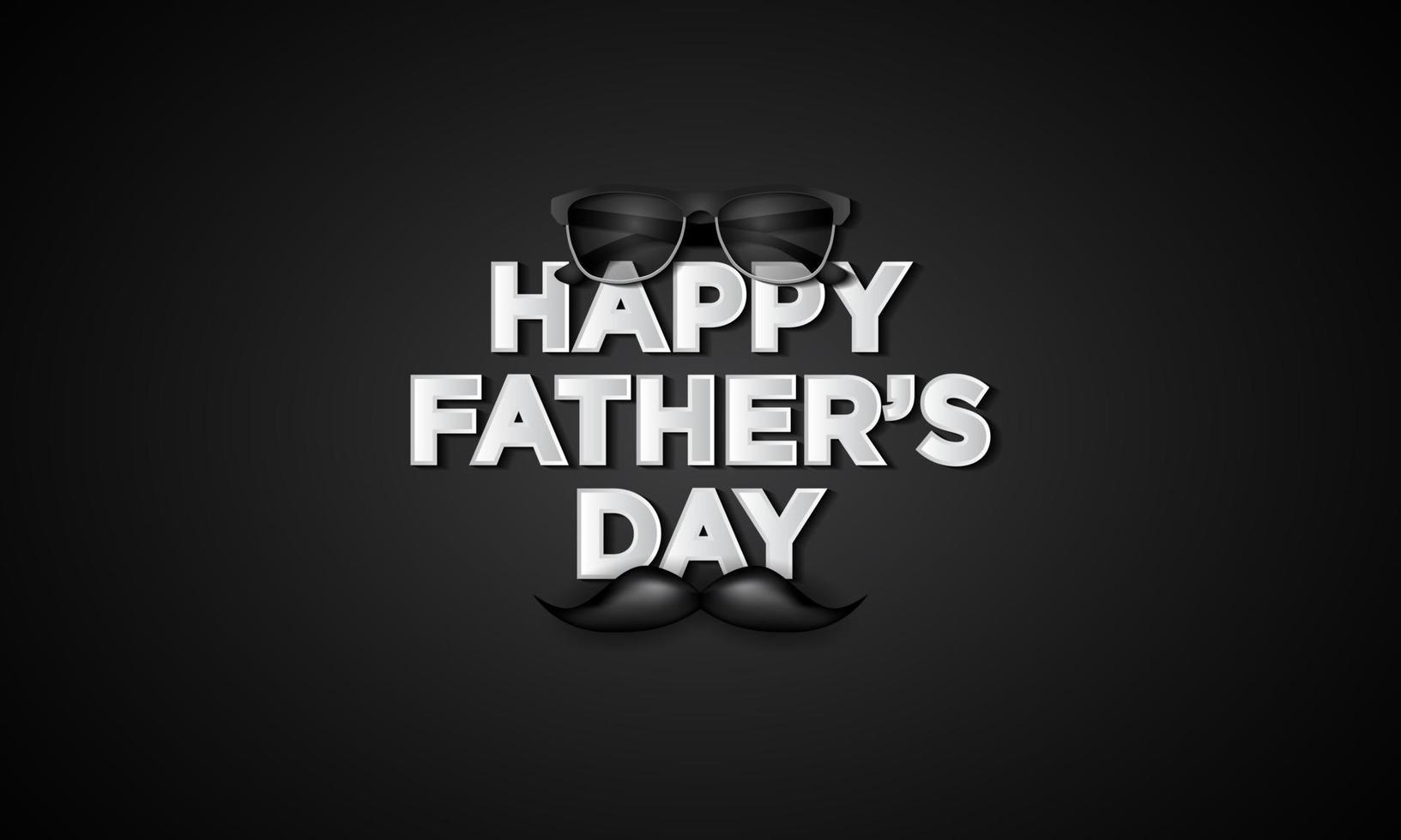 Father's Day Background Design with Black Background. vector