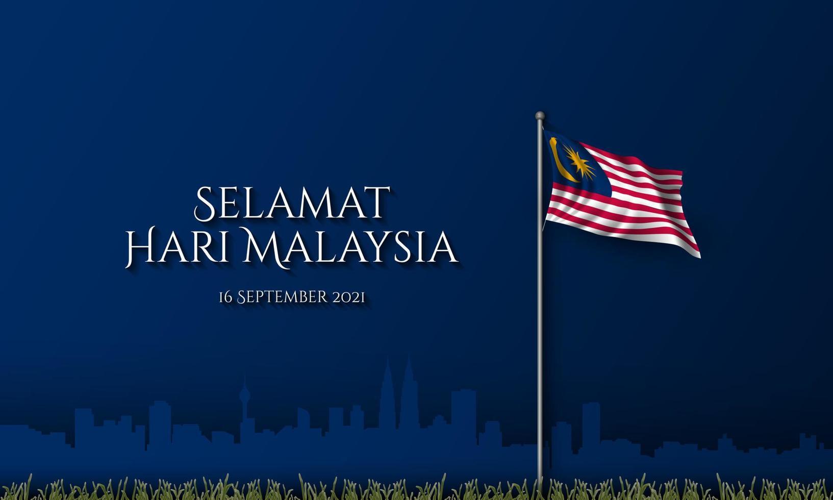 Malaysia Day Background Design. Vector Illustration.