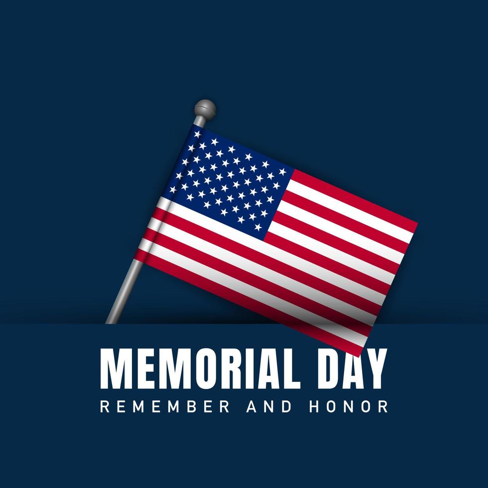 Memorial Day Background Design. Vector Illustration.