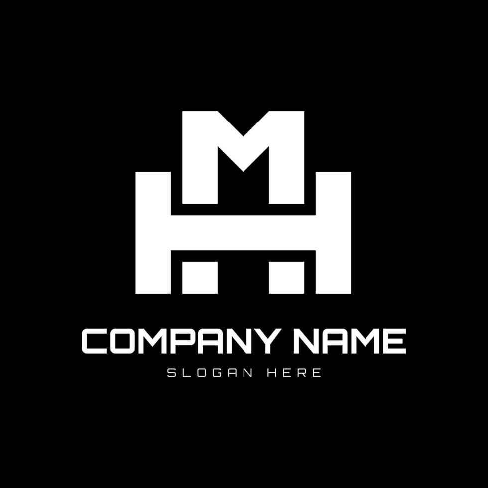 Letter MH Logo Design. vector