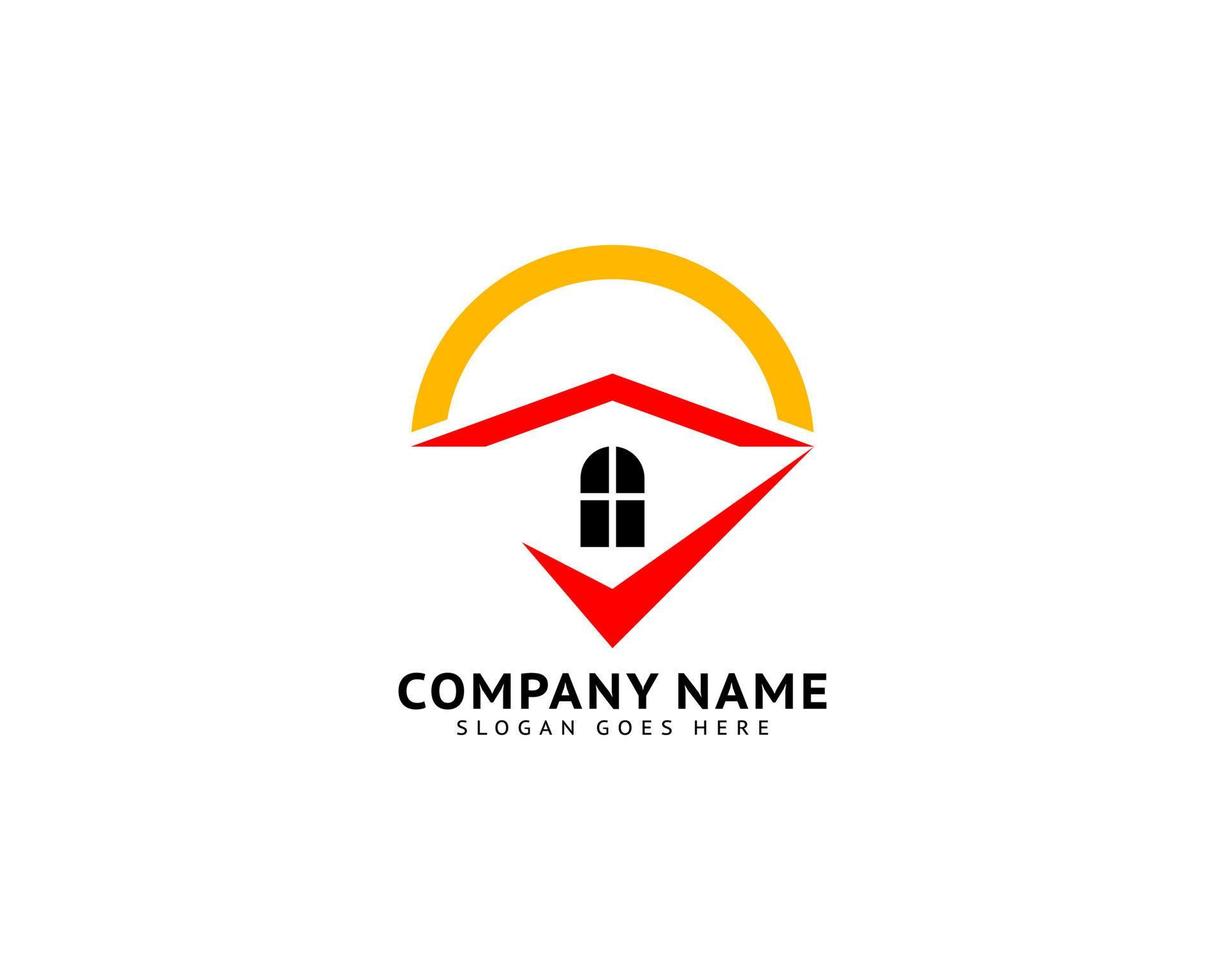 Check Mark Real Estate Logo Template vector