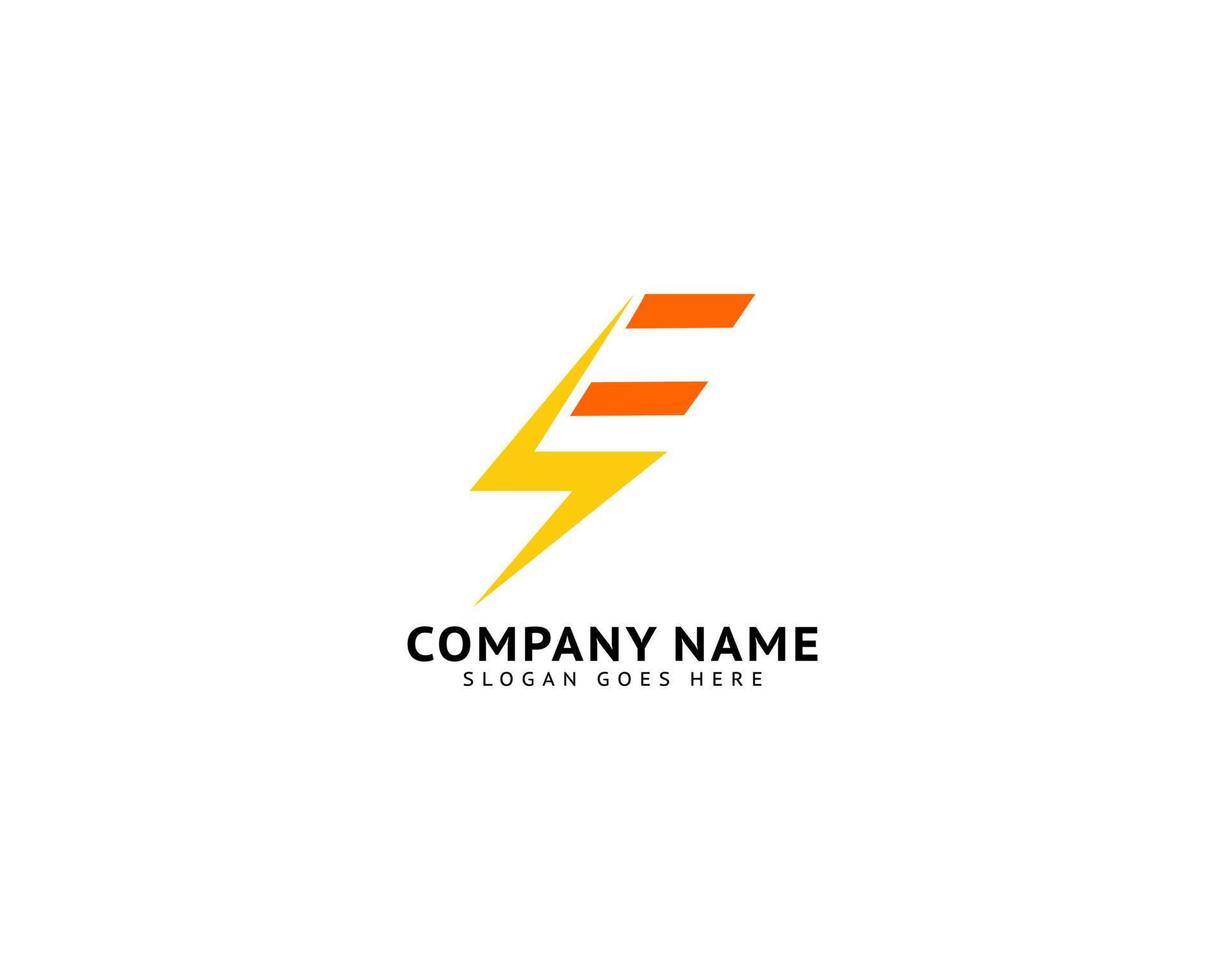 Letter E bolt logo symbol icon vector designs illustration