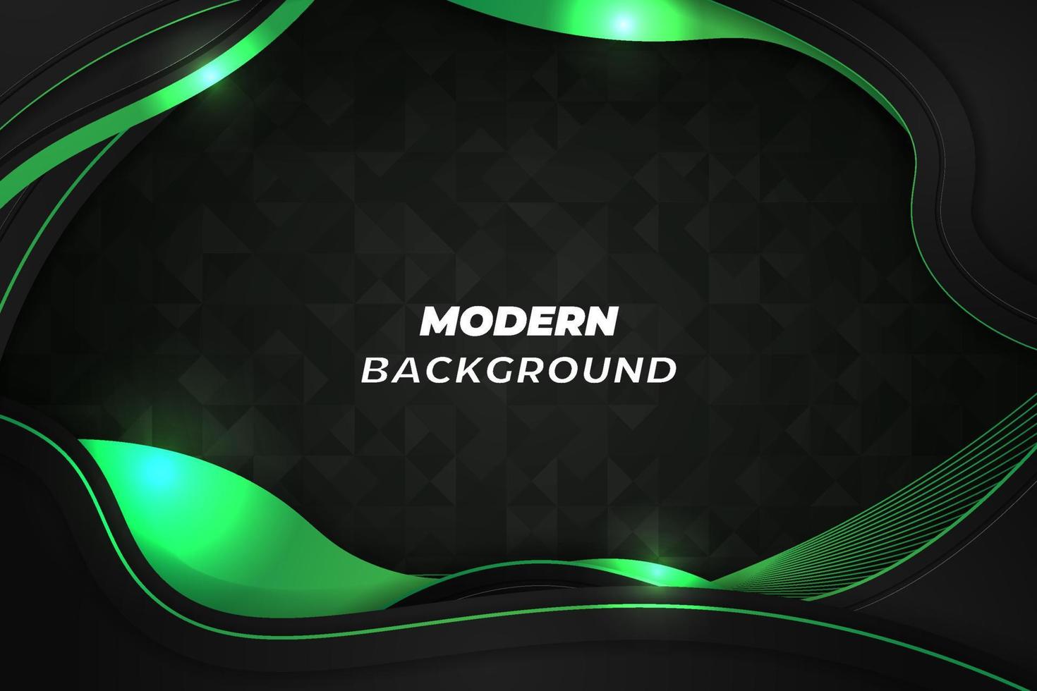 Modern luxury background black and green with element vector