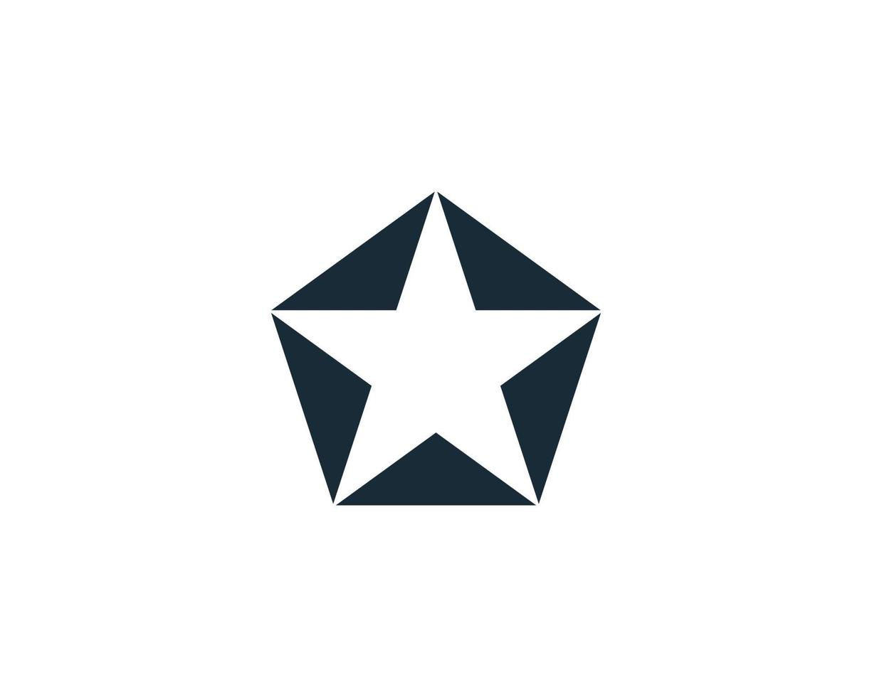 Star, Pentagonal Icon Vector Logo Template Illustration Design