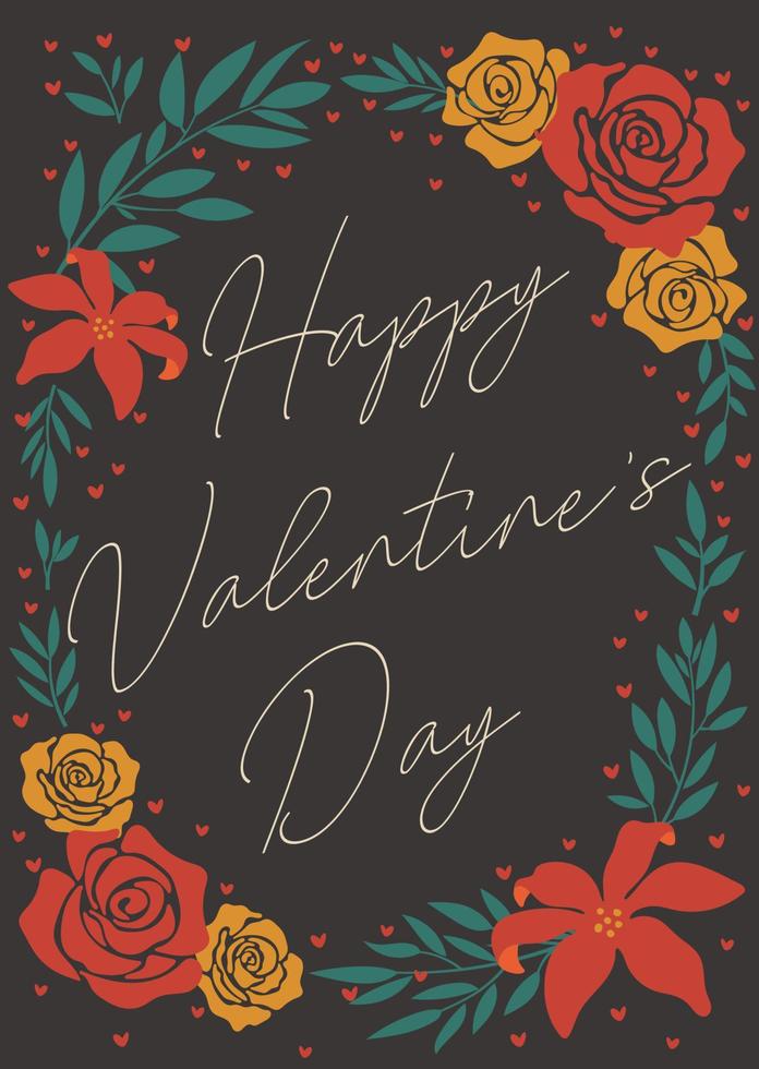 Valentines day greeting card concept vector