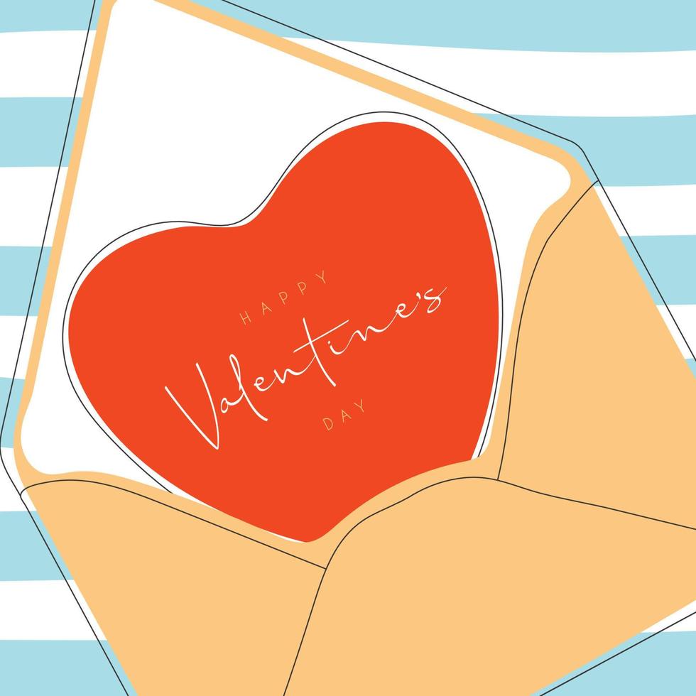 Valentines day greeting card concept vector