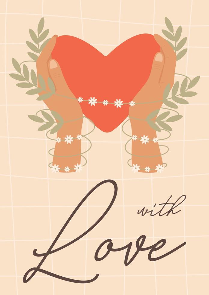 Valentines day greeting card concept vector