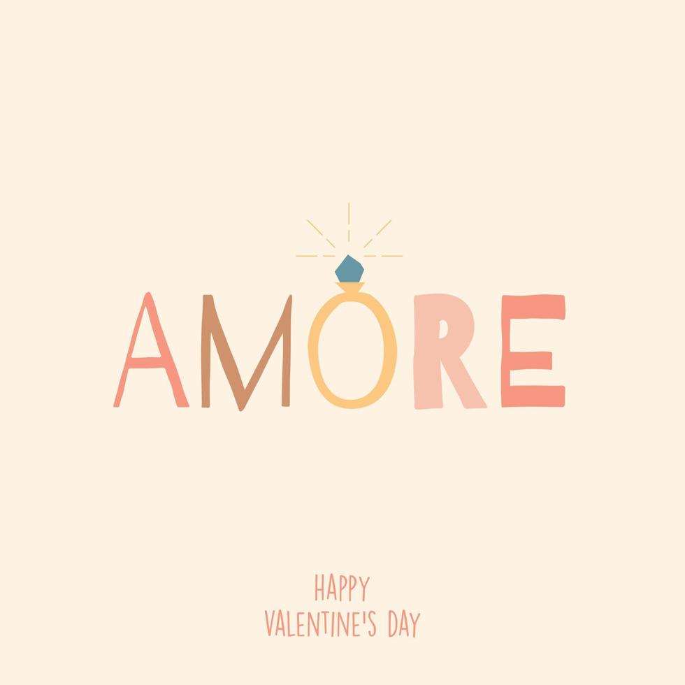 Valentines day greeting card concept vector