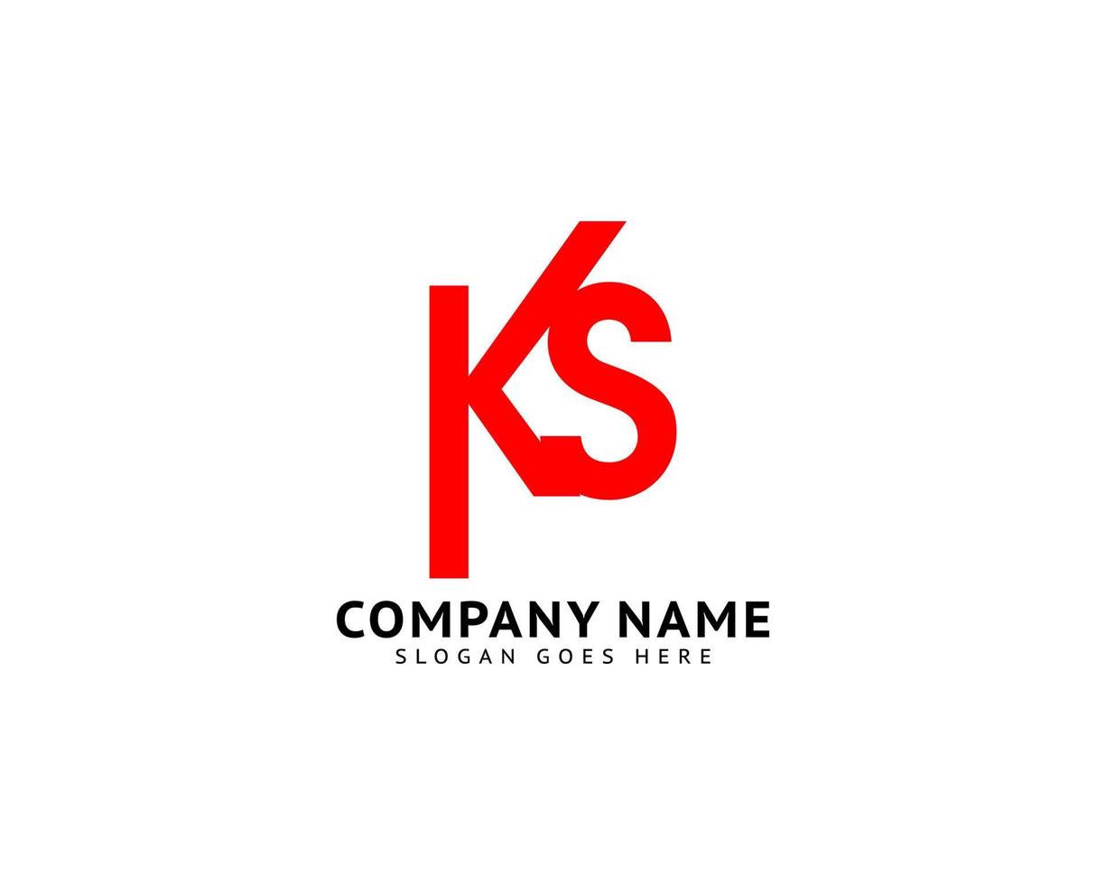 Initial Letter KS Logo Template Design vector