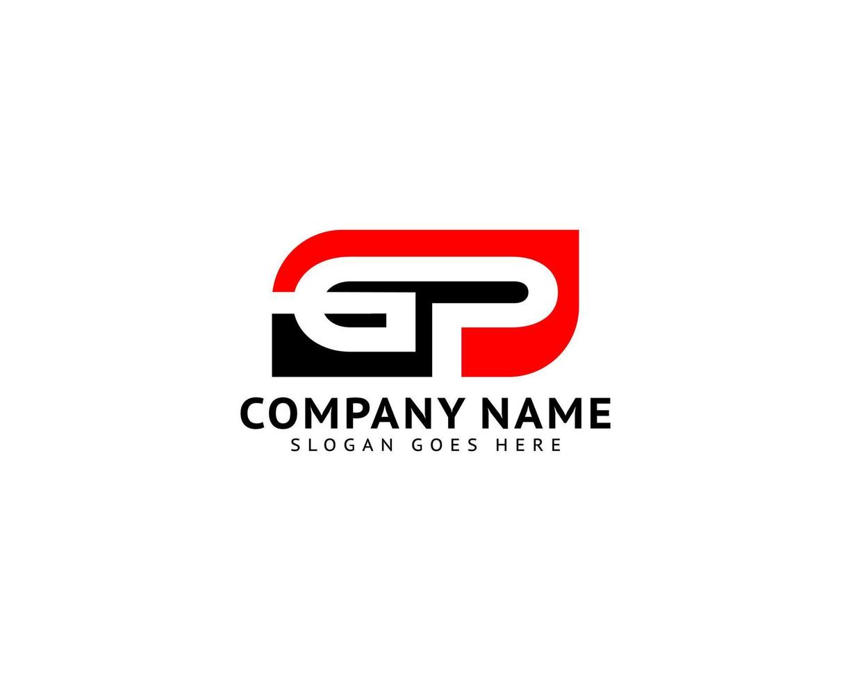 Initial Letter GP Logo Template Design vector