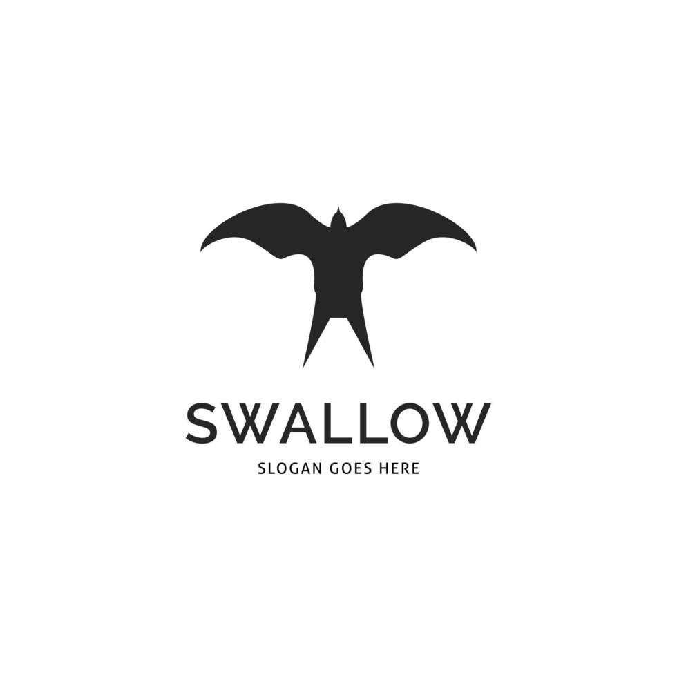 Swallow Bird Icon Vector Logo Template Illustration Design