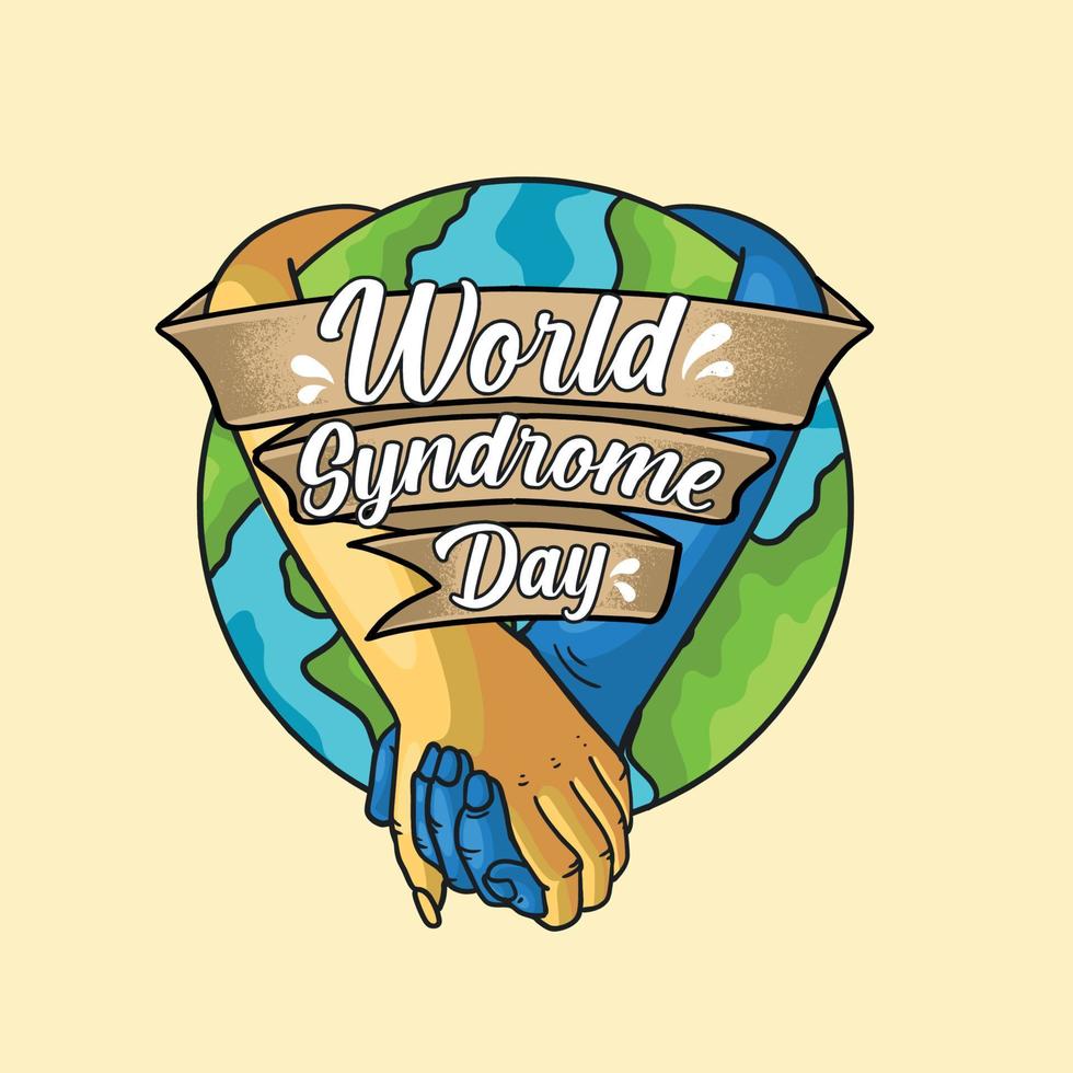 movimiento mundial de apoyo al síndrome de down vector