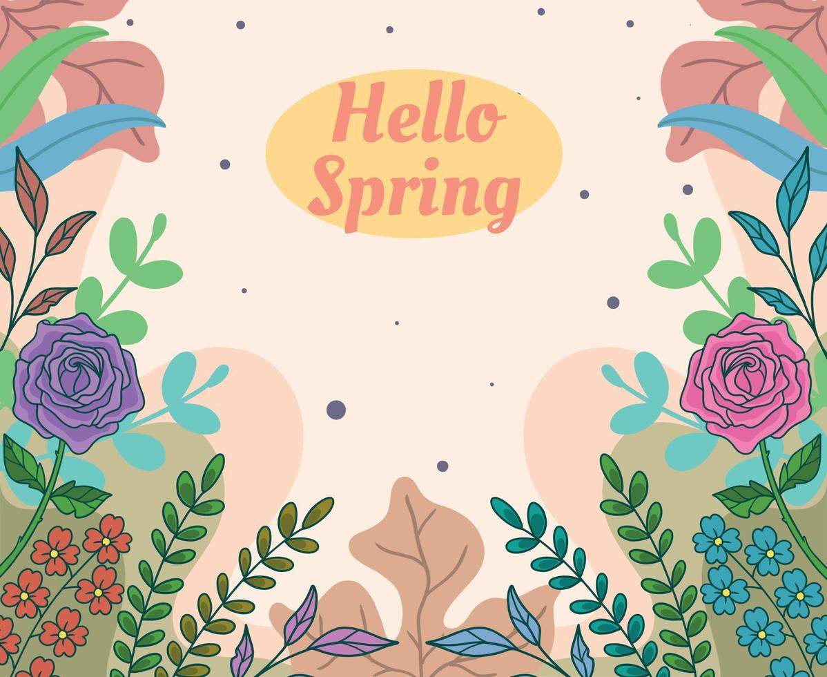 fondo de naturaleza floral feliz día de la primavera vector